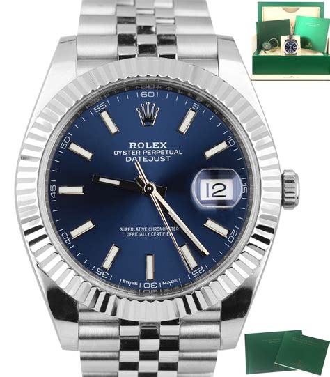 rolex datejust 41 blau römische ziffern|rolex datejust 41mm price.